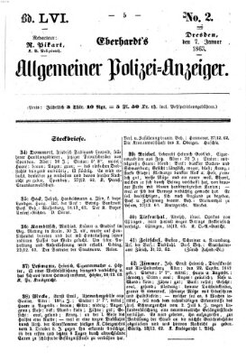 Eberhardt's allgemeiner Polizei-Anzeiger (Allgemeiner Polizei-Anzeiger) Mittwoch 7. Januar 1863