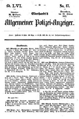 Eberhardt's allgemeiner Polizei-Anzeiger (Allgemeiner Polizei-Anzeiger) Samstag 28. Februar 1863