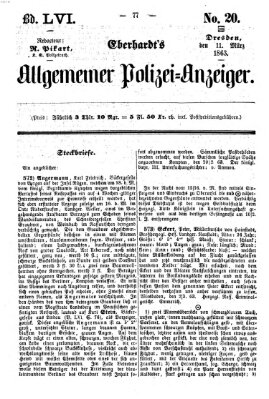 Eberhardt's allgemeiner Polizei-Anzeiger (Allgemeiner Polizei-Anzeiger) Mittwoch 11. März 1863