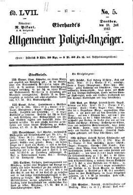 Eberhardt's allgemeiner Polizei-Anzeiger (Allgemeiner Polizei-Anzeiger) Samstag 18. Juli 1863