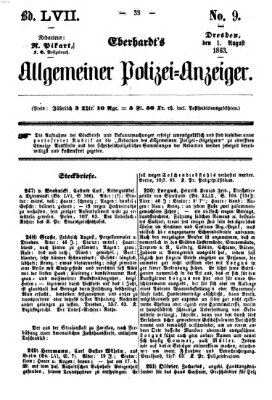 Eberhardt's allgemeiner Polizei-Anzeiger (Allgemeiner Polizei-Anzeiger) Samstag 1. August 1863