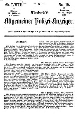 Eberhardt's allgemeiner Polizei-Anzeiger (Allgemeiner Polizei-Anzeiger) Samstag 22. August 1863