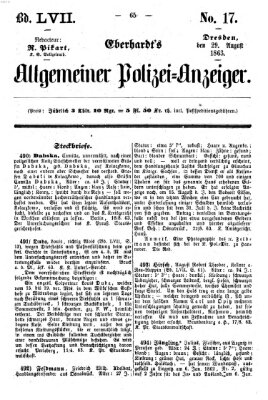 Eberhardt's allgemeiner Polizei-Anzeiger (Allgemeiner Polizei-Anzeiger) Samstag 29. August 1863