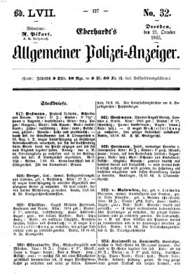 Eberhardt's allgemeiner Polizei-Anzeiger (Allgemeiner Polizei-Anzeiger) Mittwoch 21. Oktober 1863