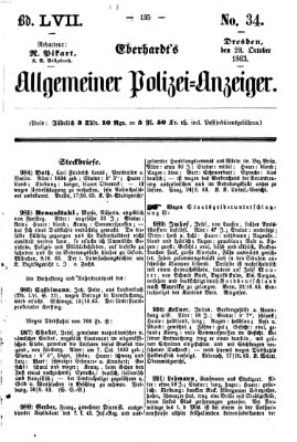 Eberhardt's allgemeiner Polizei-Anzeiger (Allgemeiner Polizei-Anzeiger) Mittwoch 28. Oktober 1863