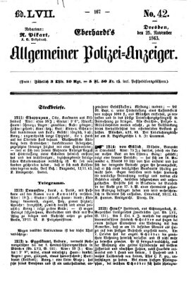 Eberhardt's allgemeiner Polizei-Anzeiger (Allgemeiner Polizei-Anzeiger) Mittwoch 25. November 1863