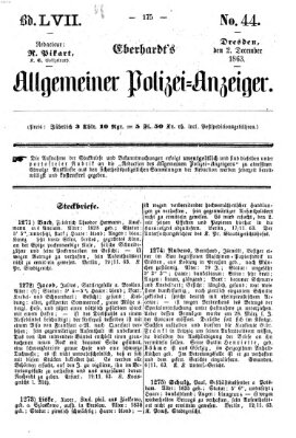 Eberhardt's allgemeiner Polizei-Anzeiger (Allgemeiner Polizei-Anzeiger) Mittwoch 2. Dezember 1863