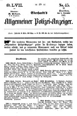 Eberhardt's allgemeiner Polizei-Anzeiger (Allgemeiner Polizei-Anzeiger) Samstag 5. Dezember 1863