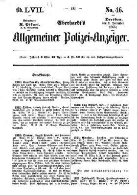 Eberhardt's allgemeiner Polizei-Anzeiger (Allgemeiner Polizei-Anzeiger) Mittwoch 9. Dezember 1863