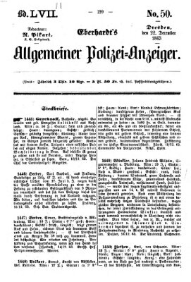 Eberhardt's allgemeiner Polizei-Anzeiger (Allgemeiner Polizei-Anzeiger) Dienstag 22. Dezember 1863