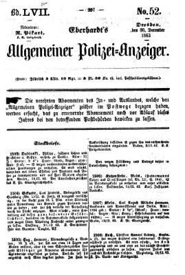 Eberhardt's allgemeiner Polizei-Anzeiger (Allgemeiner Polizei-Anzeiger) Mittwoch 30. Dezember 1863