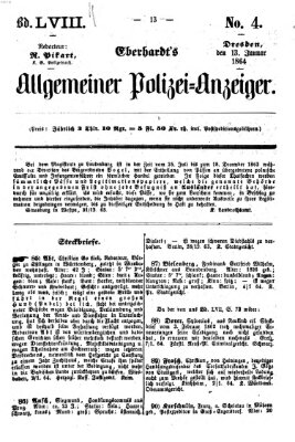 Eberhardt's allgemeiner Polizei-Anzeiger (Allgemeiner Polizei-Anzeiger) Mittwoch 13. Januar 1864