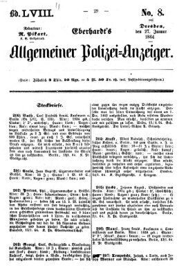 Eberhardt's allgemeiner Polizei-Anzeiger (Allgemeiner Polizei-Anzeiger) Mittwoch 27. Januar 1864