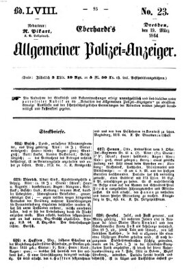 Eberhardt's allgemeiner Polizei-Anzeiger (Allgemeiner Polizei-Anzeiger) Samstag 19. März 1864