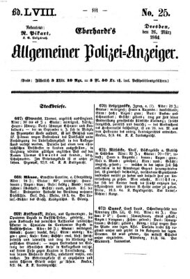 Eberhardt's allgemeiner Polizei-Anzeiger (Allgemeiner Polizei-Anzeiger) Samstag 26. März 1864