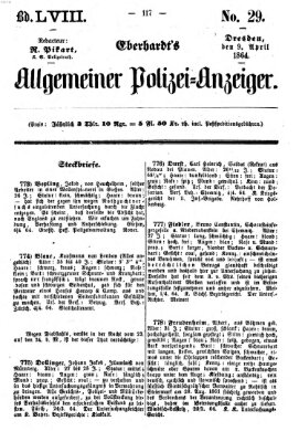 Eberhardt's allgemeiner Polizei-Anzeiger (Allgemeiner Polizei-Anzeiger) Samstag 9. April 1864