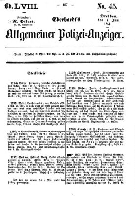 Eberhardt's allgemeiner Polizei-Anzeiger (Allgemeiner Polizei-Anzeiger) Samstag 4. Juni 1864