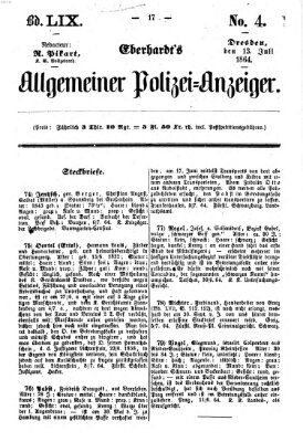 Eberhardt's allgemeiner Polizei-Anzeiger (Allgemeiner Polizei-Anzeiger) Mittwoch 13. Juli 1864