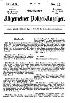 Eberhardt's allgemeiner Polizei-Anzeiger (Allgemeiner Polizei-Anzeiger) Mittwoch 17. August 1864