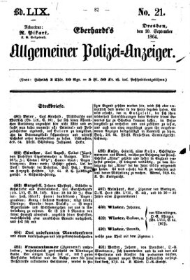 Eberhardt's allgemeiner Polizei-Anzeiger (Allgemeiner Polizei-Anzeiger) Samstag 10. September 1864