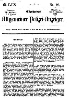 Eberhardt's allgemeiner Polizei-Anzeiger (Allgemeiner Polizei-Anzeiger) Samstag 17. September 1864