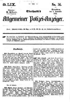 Eberhardt's allgemeiner Polizei-Anzeiger (Allgemeiner Polizei-Anzeiger) Mittwoch 2. November 1864