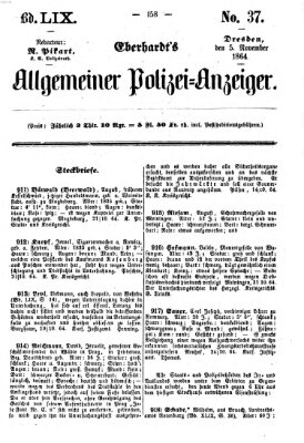 Eberhardt's allgemeiner Polizei-Anzeiger (Allgemeiner Polizei-Anzeiger) Samstag 5. November 1864