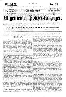 Eberhardt's allgemeiner Polizei-Anzeiger (Allgemeiner Polizei-Anzeiger) Samstag 12. November 1864