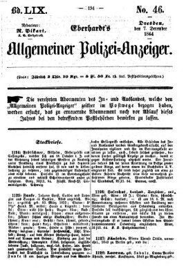 Eberhardt's allgemeiner Polizei-Anzeiger (Allgemeiner Polizei-Anzeiger) Mittwoch 7. Dezember 1864