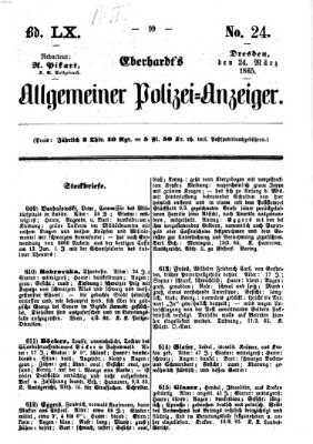 Eberhardt's allgemeiner Polizei-Anzeiger (Allgemeiner Polizei-Anzeiger) Freitag 24. März 1865