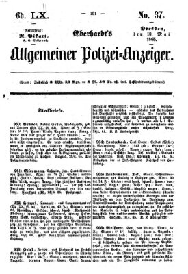 Eberhardt's allgemeiner Polizei-Anzeiger (Allgemeiner Polizei-Anzeiger) Mittwoch 10. Mai 1865