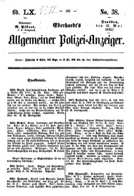 Eberhardt's allgemeiner Polizei-Anzeiger (Allgemeiner Polizei-Anzeiger) Samstag 13. Mai 1865