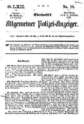 Eberhardt's allgemeiner Polizei-Anzeiger (Allgemeiner Polizei-Anzeiger) Samstag 3. Februar 1866