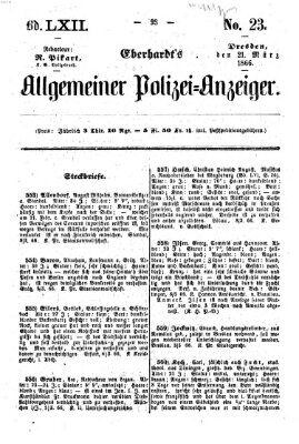 Eberhardt's allgemeiner Polizei-Anzeiger (Allgemeiner Polizei-Anzeiger) Mittwoch 21. März 1866