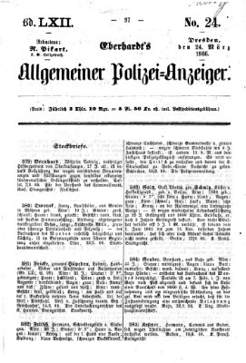 Eberhardt's allgemeiner Polizei-Anzeiger (Allgemeiner Polizei-Anzeiger) Samstag 24. März 1866