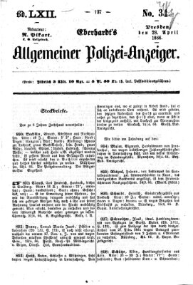 Eberhardt's allgemeiner Polizei-Anzeiger (Allgemeiner Polizei-Anzeiger) Samstag 28. April 1866