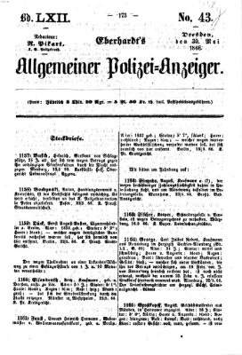 Eberhardt's allgemeiner Polizei-Anzeiger (Allgemeiner Polizei-Anzeiger) Mittwoch 30. Mai 1866