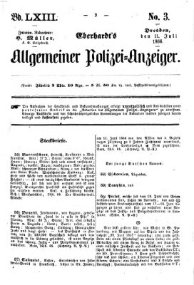 Eberhardt's allgemeiner Polizei-Anzeiger (Allgemeiner Polizei-Anzeiger) Mittwoch 11. Juli 1866