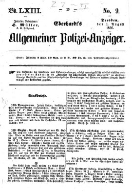 Eberhardt's allgemeiner Polizei-Anzeiger (Allgemeiner Polizei-Anzeiger) Mittwoch 1. August 1866