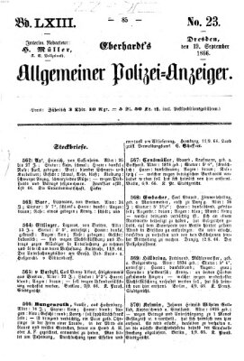 Eberhardt's allgemeiner Polizei-Anzeiger (Allgemeiner Polizei-Anzeiger) Mittwoch 19. September 1866