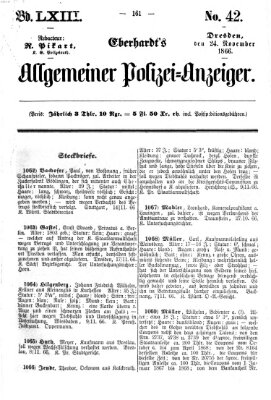 Eberhardt's allgemeiner Polizei-Anzeiger (Allgemeiner Polizei-Anzeiger) Samstag 24. November 1866