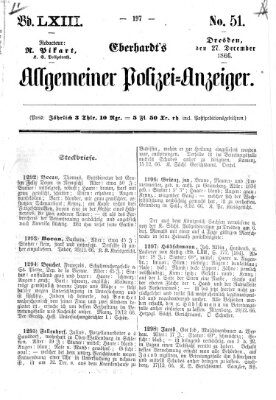 Eberhardt's allgemeiner Polizei-Anzeiger (Allgemeiner Polizei-Anzeiger) Donnerstag 27. Dezember 1866