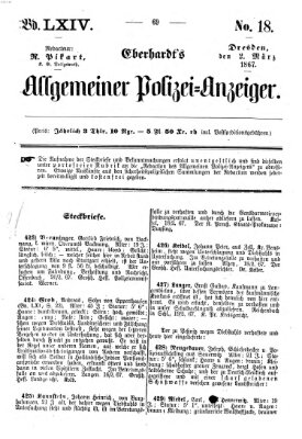 Eberhardt's allgemeiner Polizei-Anzeiger (Allgemeiner Polizei-Anzeiger) Samstag 2. März 1867