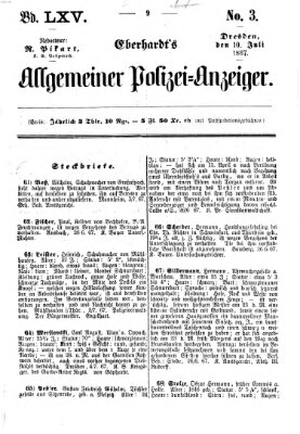 Eberhardt's allgemeiner Polizei-Anzeiger (Allgemeiner Polizei-Anzeiger) Mittwoch 10. Juli 1867