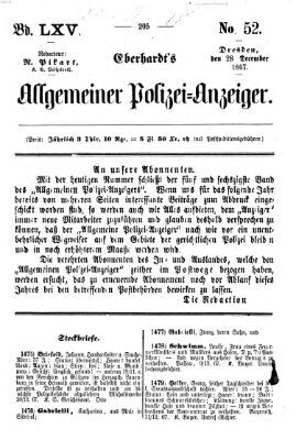 Eberhardt's allgemeiner Polizei-Anzeiger (Allgemeiner Polizei-Anzeiger) Samstag 28. Dezember 1867