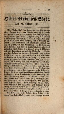 Ostsee-Provinzen-Blatt Freitag 31. Januar 1823