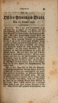 Ostsee-Provinzen-Blatt Donnerstag 13. Februar 1823