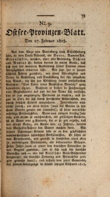 Ostsee-Provinzen-Blatt Donnerstag 27. Februar 1823