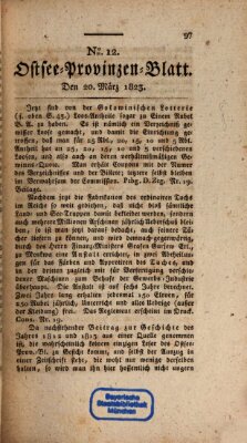 Ostsee-Provinzen-Blatt Donnerstag 20. März 1823