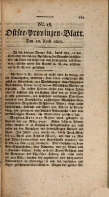 Ostsee-Provinzen-Blatt Donnerstag 10. April 1823